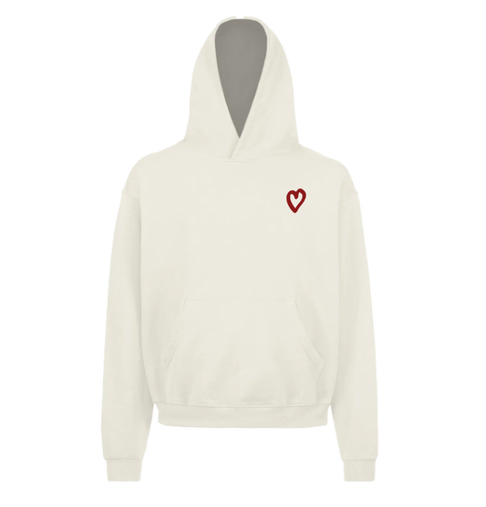 Break Hearts Not Rules - Vintage Cream Hoodie